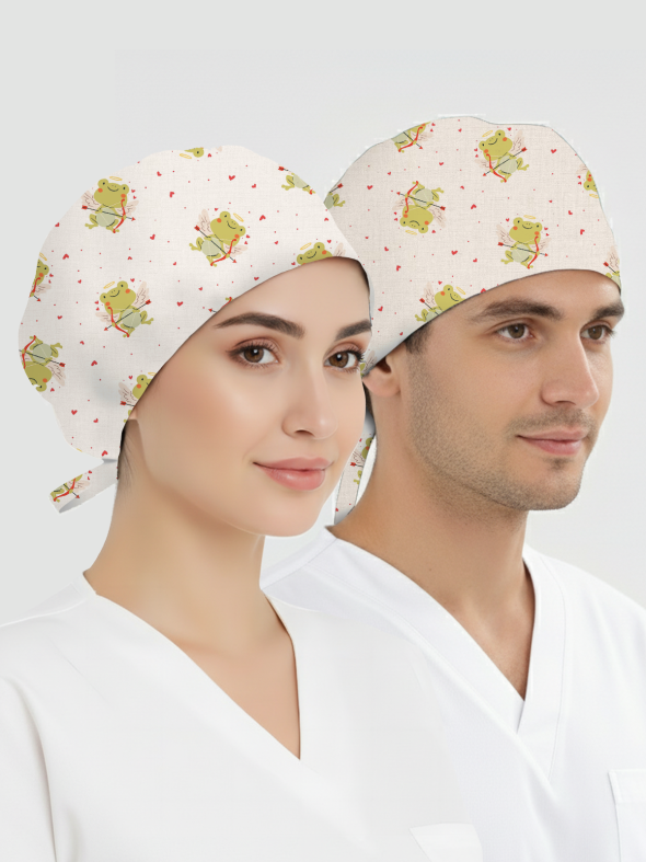 Шапка с принтом Любовная лягушка